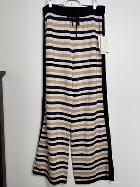 Nation Los Angeles Striped Knit Wide Leg Pants Women’s Large NWT